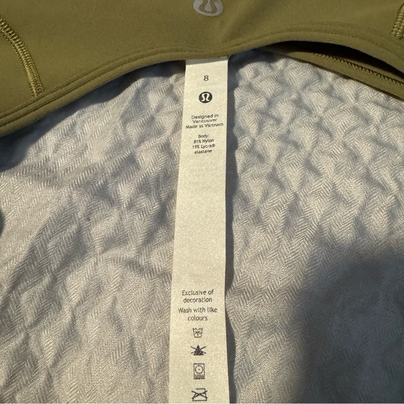 Lululemon Athletica Olive V-Neck Long Sleeve Top | Very Good Condition - Picture 5 of 5